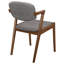 Chaise de salle à manger en noyer foncé et gris (ensemble de 2)-1866057685-1866057684