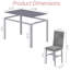Ensemble de table et chaises de salle à manger de style moderne et contemporain 7 pièces, plateau de table en verre trempé et ensemble de table de salle à manger robuste en métal avec 6 chaises de salle à manger rembourrées sans accoudoirs, ensembl-56664722