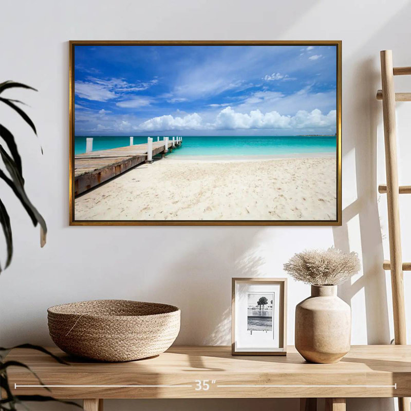 Providenciales Island Macfarlane, Floating Frame Gold, 25" X 17"