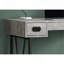 Bureau d'ordinateur, bureau personnel, ordinateur portable, tiroirs de rangement, L 48 po, bureau, stratifié gris, métal noir, transitionnel-954039238