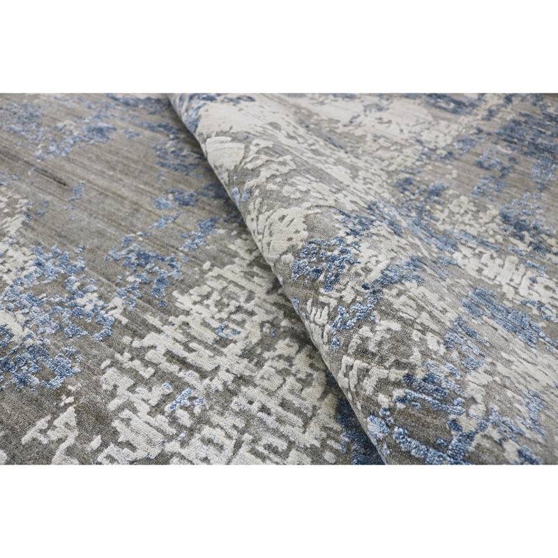 Camouflage Area Rug in Blue, Rectangle 2' x 3'
