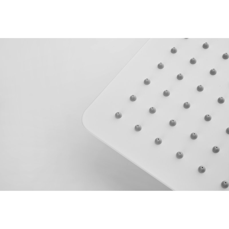 304 Stainless Steel Waterfall Shower - Large Rainfall, Self Nozzles, 12"X12"X10", White, Luxury Bath Retreat Head Indulge In