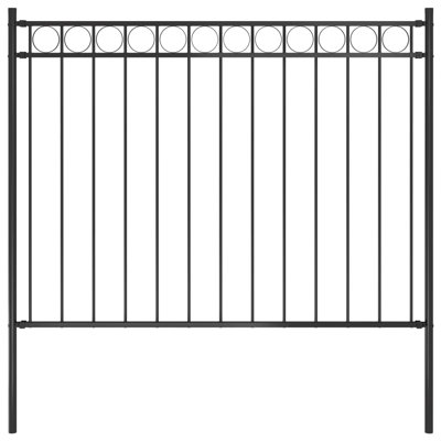 Pape Black Metal Fence Panels
