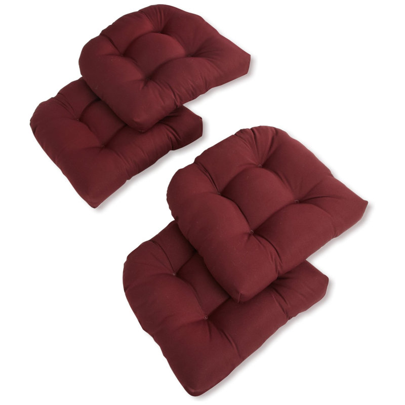 Outdoor 5'' Seat Cushion, Burgundy