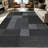 1PC Geometric Charcoal Patchwork area rugs for Living Room, Soft and Comfortable, Suitable for all seasons, easy-to-maintain, machine washable Indoor floor mat, Under Table Farmhouse suitable for dining room, bedroom, kitchen, entryway, home office,-1607699218