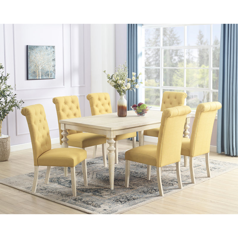 Salle à manger: table rectangulaire, 6 superbes chaises, brun 7: table et brun, stable