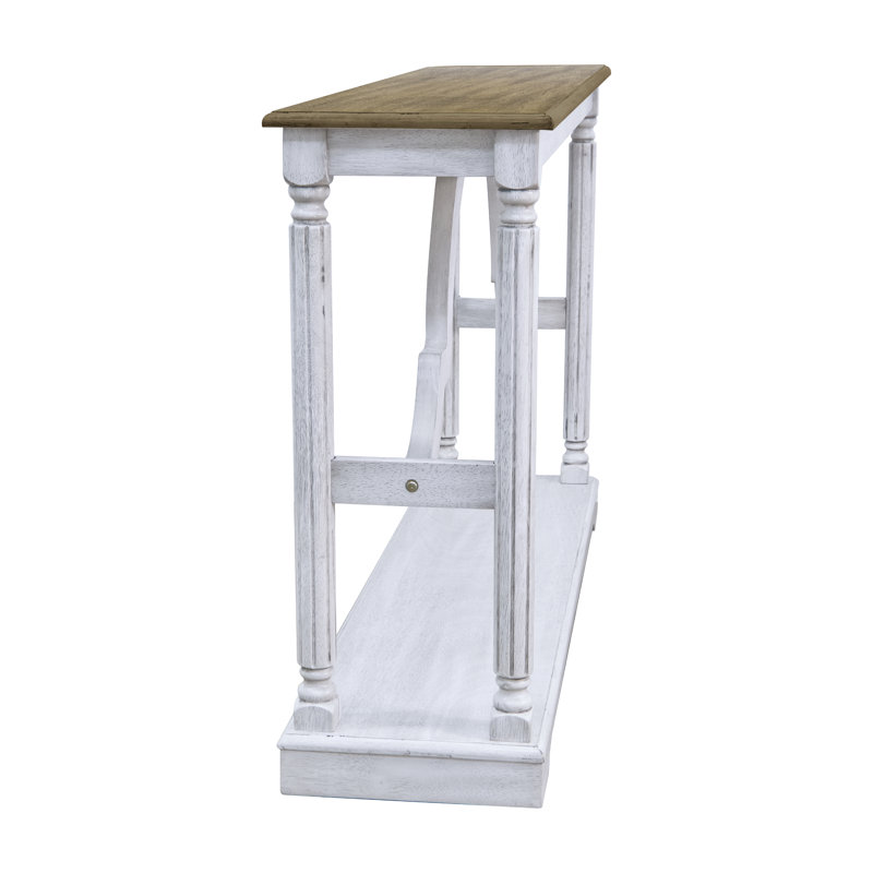 Allanton 45.9'' Solid Wood Console Table, Antique Oak/Antique White
