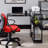 Black Office Desk With Bookshelf-618334729