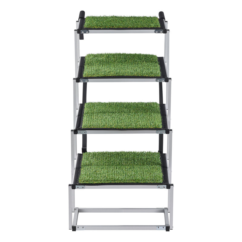 With 4 Steps Collapsible, Green