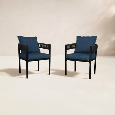 Alessandra Rope Outdoor Dining Chair With Cushions