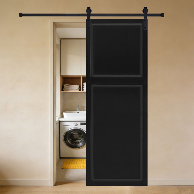 Modern 2 panel Barn Sliding Door With Hardware kit, 27" x 96"