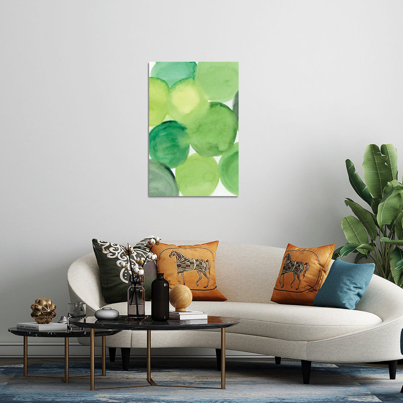 Succulent imprimé vert sur verre acrylique, H 24 po x l 16 po x P 0,25 po