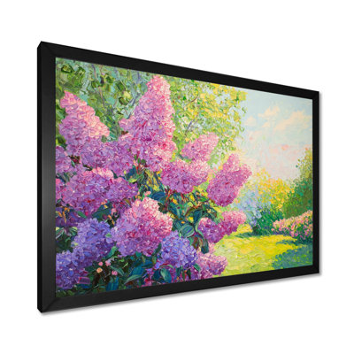 Lilac jardins dans la campagne française II - lilas, reproduction d'art mural