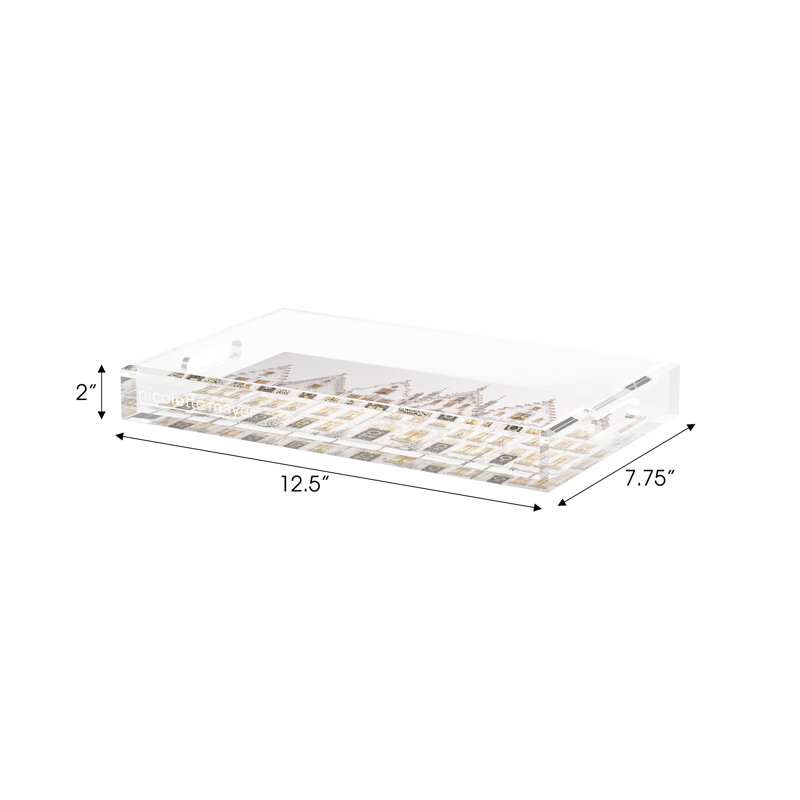 Rectangle Decorative Tray, 12.5"W x 7.75"D
