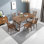 Matadeen 6 - Person Solid Wood Top Trestle Base Dining Set