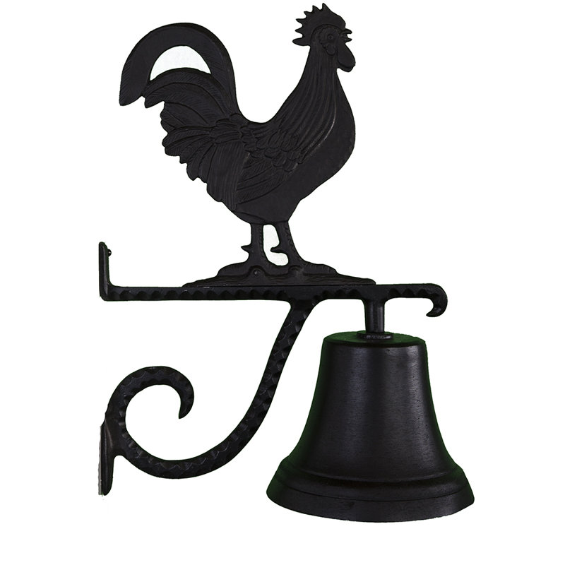 Cast Weather Resistant Metal Animals Bell, Black