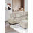 Sectional sofa with footstool