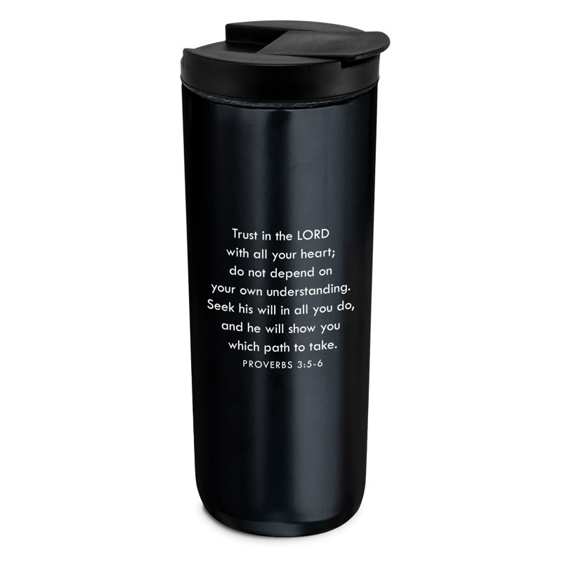 Tumbler Black 20 Oz Trust God Through It