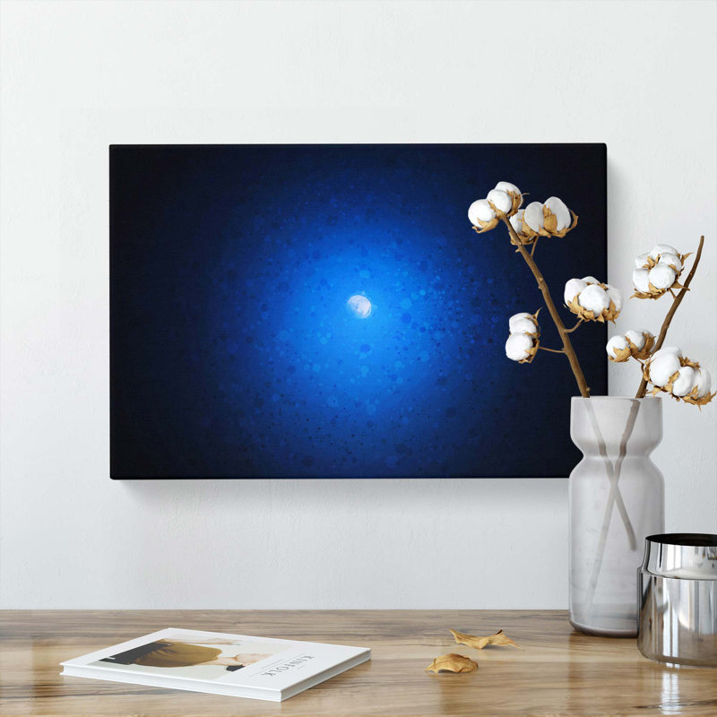 Half Moon In Abstract - Wrapped Canvas, 40cm H x 60cm W x 3cm D