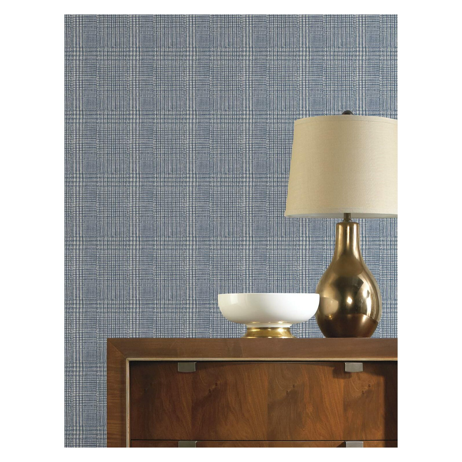 Plaid Wallpaper, Blue