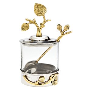 Madilyn Leaf Jam Jar with Spoon