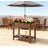 Convenient Elevated Garden Bed,Wood Raised Planter Box,With Lockable Wheels,Side Tables,Bottom Shelf,Drain Holes-123350838