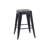  24-Inch Industrial Metal Counter Stools, Stackable Indoor/Outdoor Barstools, Set of 2, Matte Black-1688284595-1688284600-1688284551