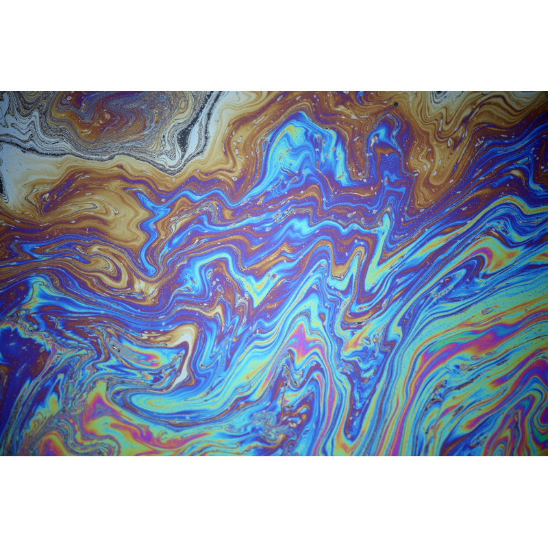 Rainbow Oil Slick Background. by Sakhorn38 - Wrapped Canvas Print, 81cm H x 122cm W x 3.8cm D