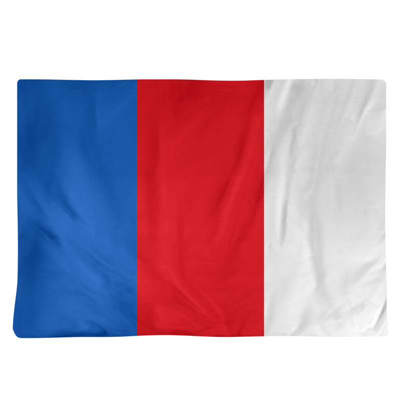 Striped Rectangle Placemat, Blue/Red Middle, Cotton Twill