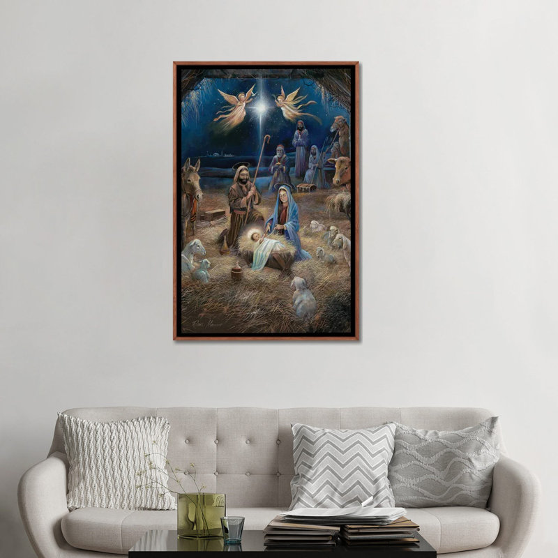 «Silent Night», reproduction d'art sur toile encadrée, Brun, H 48 po x l 32 po, Impression encadrée sans passe-partout