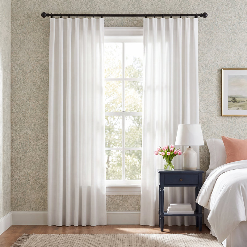 Veilleux White, 50" W X 96" L, Single, Rod Pocket
