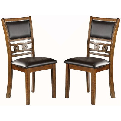 Ensemble de 2 chaises de salle à manger avec coussins et chaises de petit-déjeuner à dossier unique