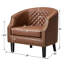 Fauteuil capitonné en similicuir l 29 po Boney-690529622