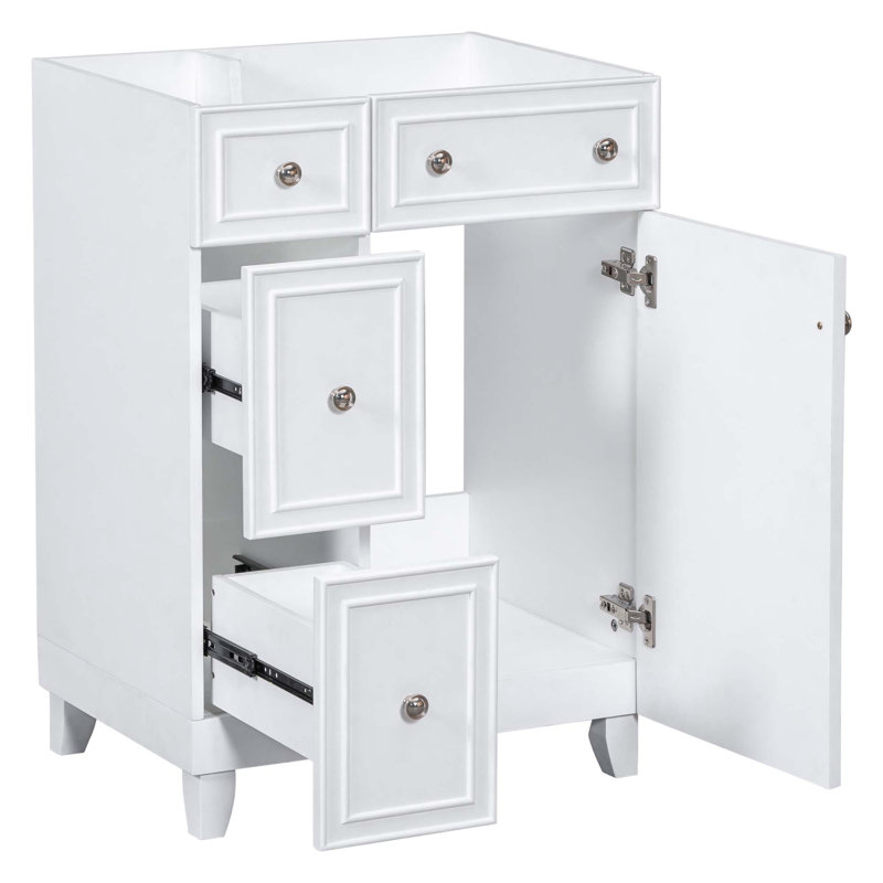 (Cabinet seulement) Base de meuble-lavabo avec porte et 2 tiroirs