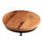 Live Edge Console Table with 4 Adjustable Stools, Made with Solid Wood and Metal, 82x22x36