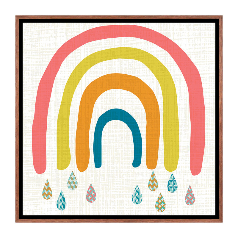 «Rainbow Day II» par Chariklia Zarris - reproduction d'art, Toile avec cadre brun, H 26 po x l 26 po x P 1,5 po, Pas de tapis