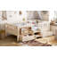 Lit pour enfant de style maison de campagne avec tablettes intégrées et tiroirs de rangement-124950889
