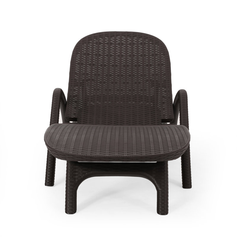 Chaise longue inclinable 76,5 po, 2, Marron foncé
