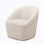 Chaise d'appoint pivotante polyvalente en similicuir avec garniture cloutée exquise pour divers environnements
