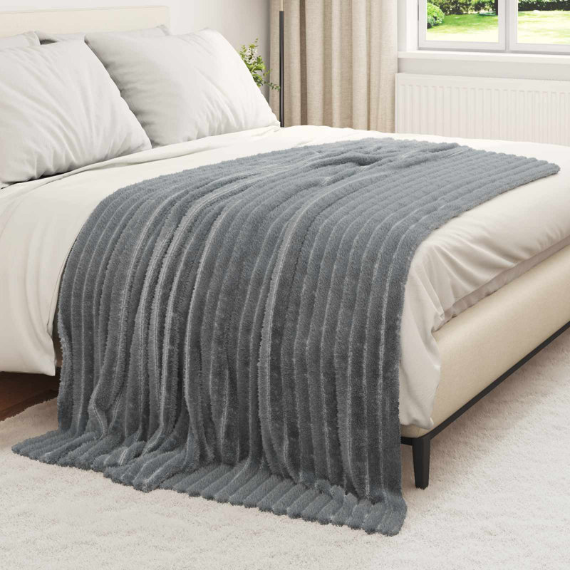 Throw Blanket, Dark Grey, 150cm W x 200cm L