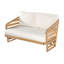 Royal Acacia Wood Loveseat And Coffee Table Set, Beige