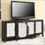 Armoire console au fini noir antique