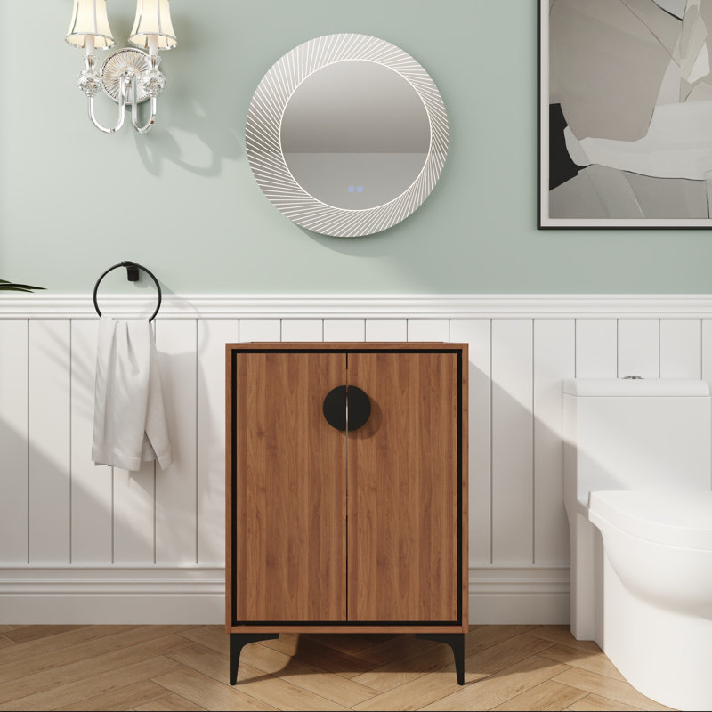 Armoire de salle de bain moderne 24 "avec portes à fermeture douce