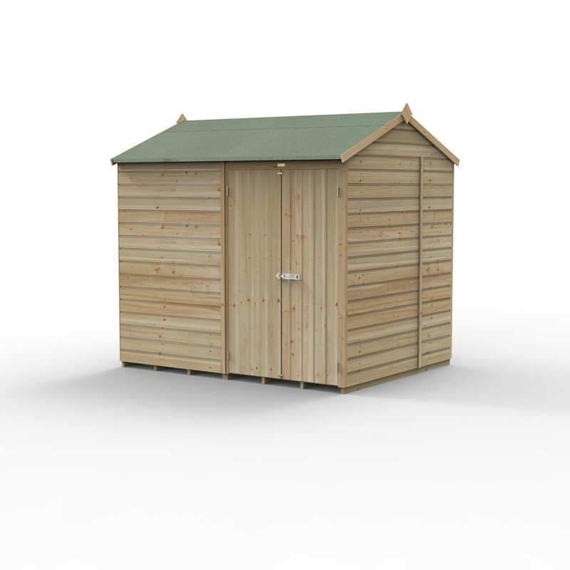 Beckwood 7 ft. 12 in. W x 7 ft. 11 in. D Solid Wood Apex Garden Shed