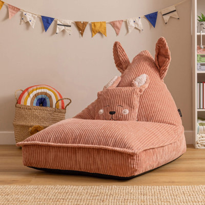 Kids Bertie Bear Corudroy Lounger Bean Bag