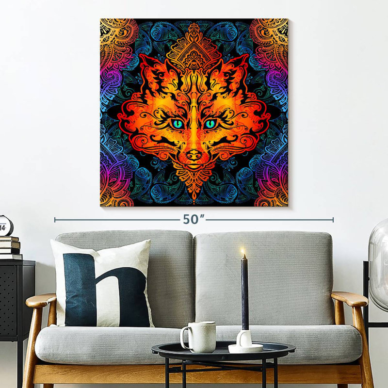 Kerner Fox Mandala, 33" H x 33" W