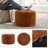 Anease 22.6" Modern Round Upholstered Pouf Ottoman-984914173
