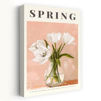 Contemporary Art Contemporary Modern Vintage Tulip Nature Spring Art