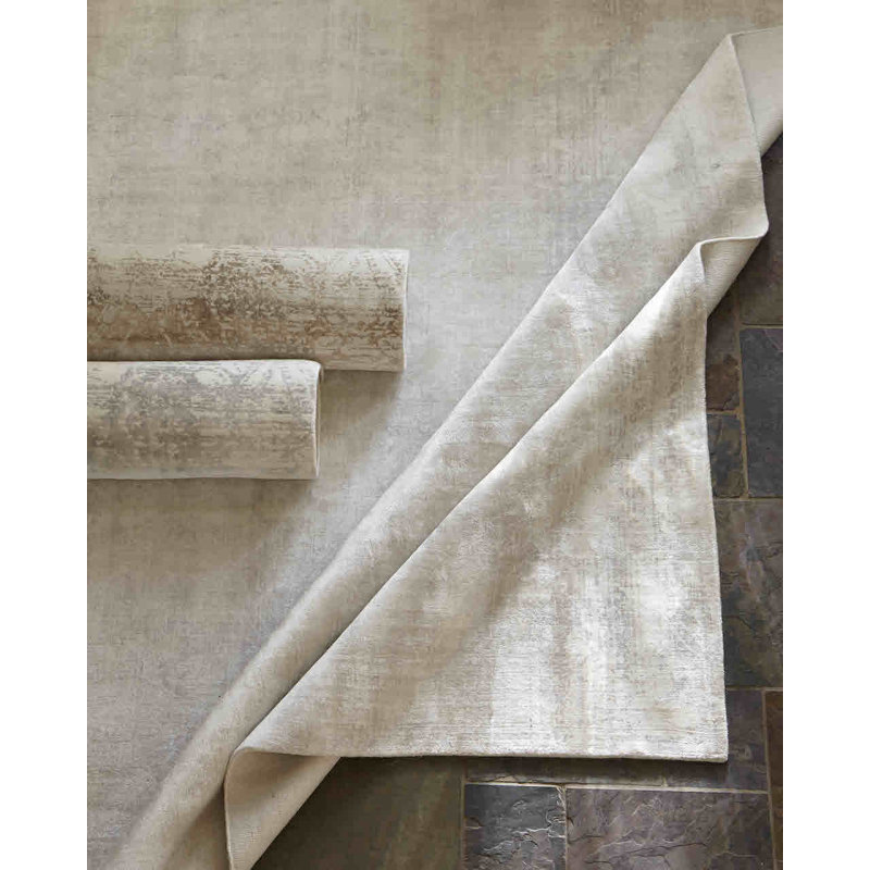 Koda Hand Loomed Area Rug in Metal, Rectangle 8' x 10'