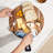 Round Acacia Wood & Resin Charcuterie Board With Handle - Non-porous Durable Serving Tray For Meat, Cheese, Bread, Pizza, Easy-clean Kitchen & Dining Table Decor